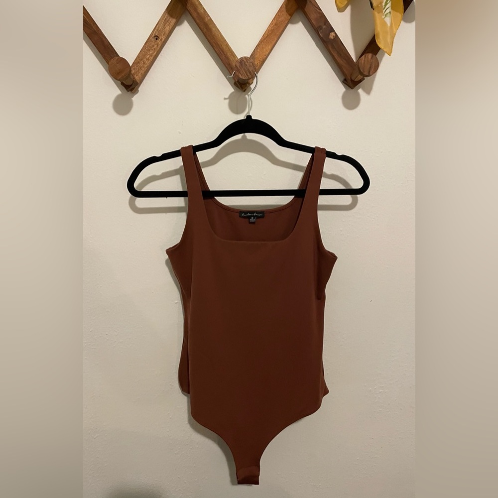 Hunter & browa brand warm brown body suit in size medium.